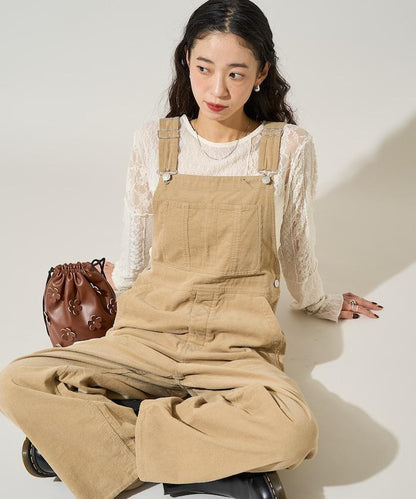 レースパッチワークロングスリーブトップス【限定展開】