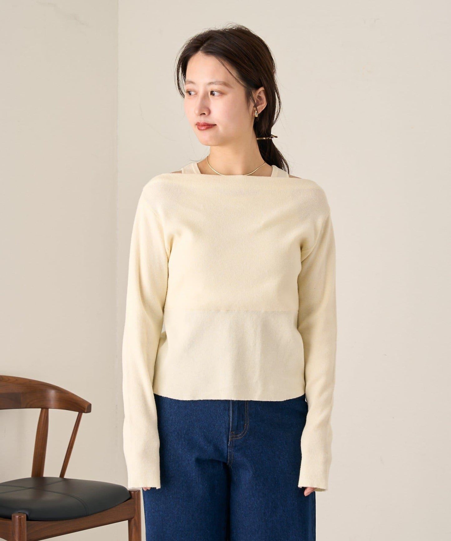 線條裝飾帶扣 女式單鞋