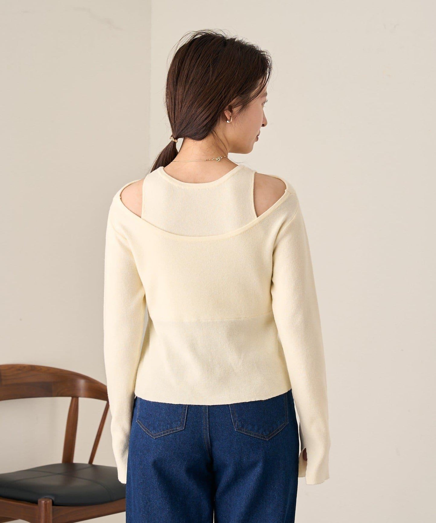 線條裝飾帶扣 女式單鞋