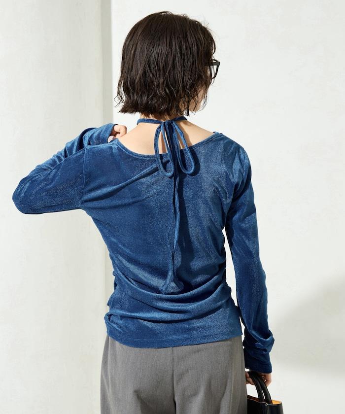 シアーフロッキーホルターネックレイヤード風ロンTEE【限定展開】