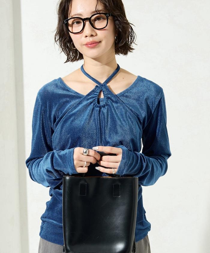 シアーフロッキーホルターネックレイヤード風ロンTEE【限定展開】