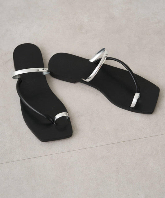 GALENA 金屬線條平底涼鞋