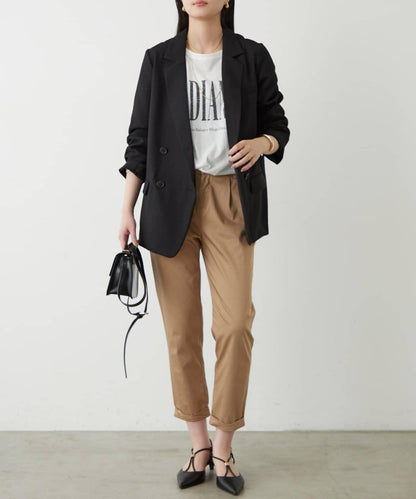 亞麻風合成面料夾克