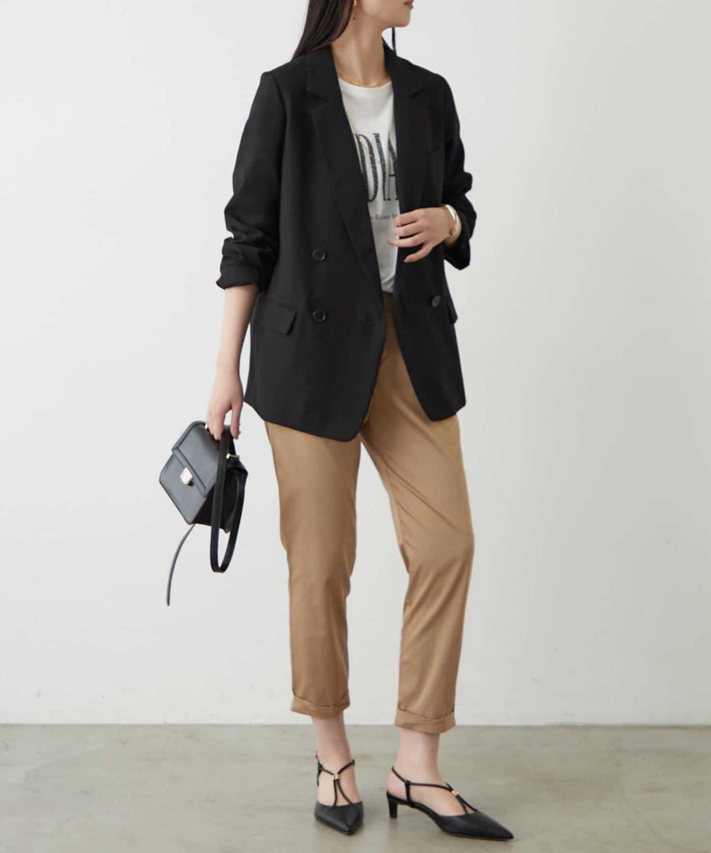 亞麻風合成面料夾克