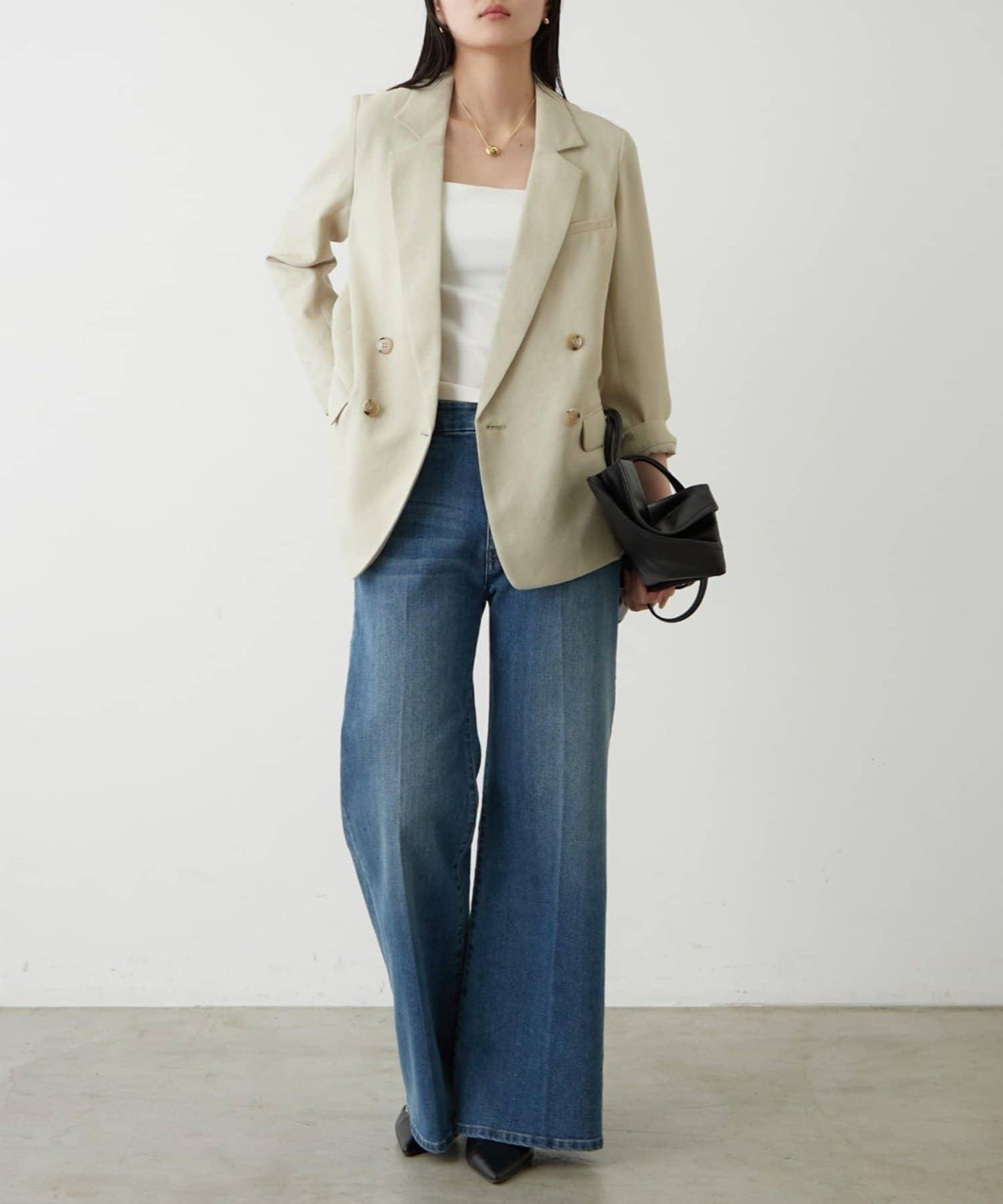 亞麻風合成面料夾克