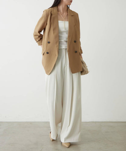 亞麻風合成面料夾克