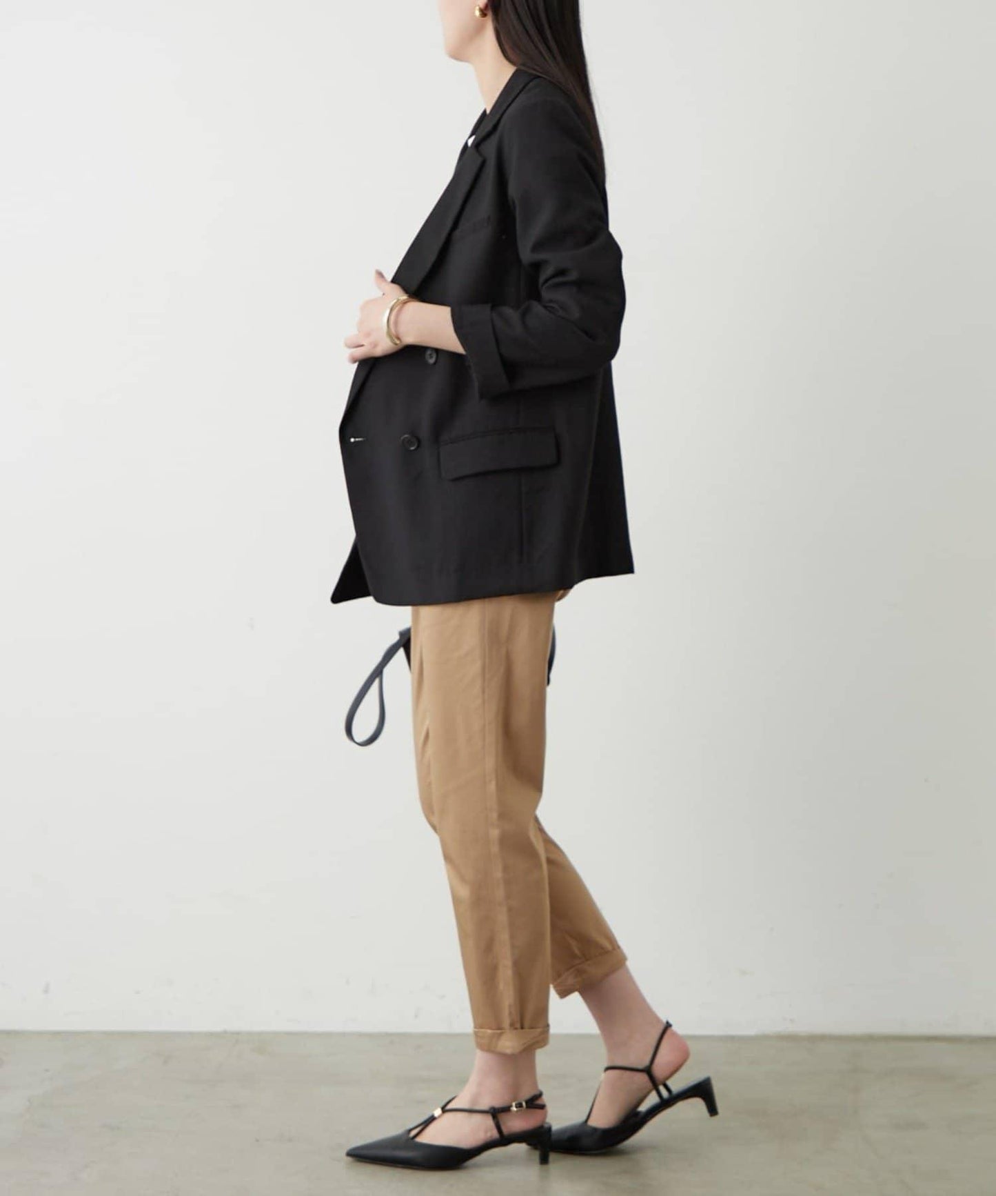 亞麻風合成面料夾克