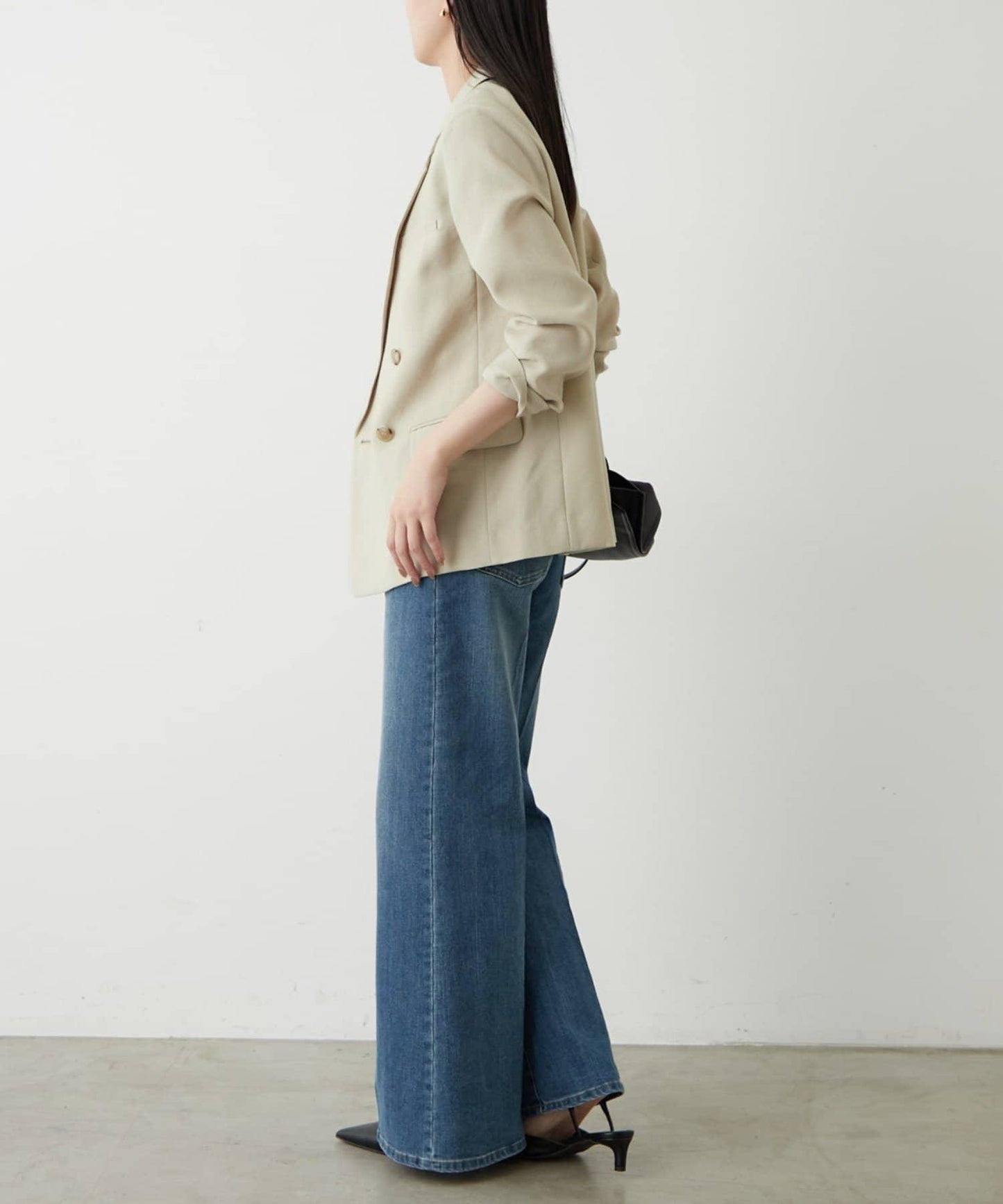 亞麻風合成面料夾克