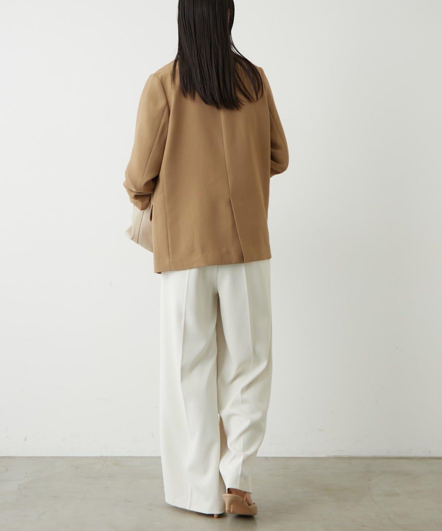 亞麻風合成面料夾克