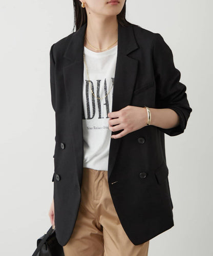 亞麻風合成面料夾克