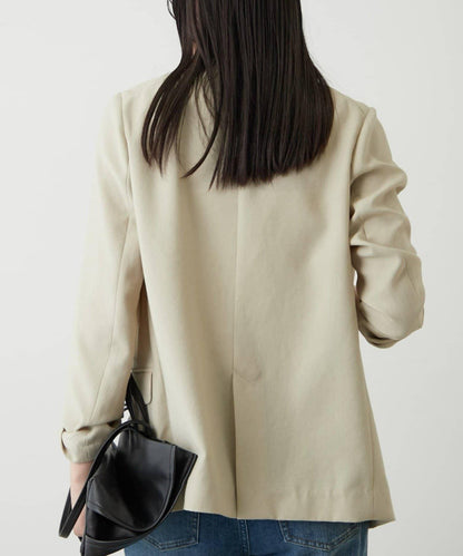 亞麻風合成面料夾克