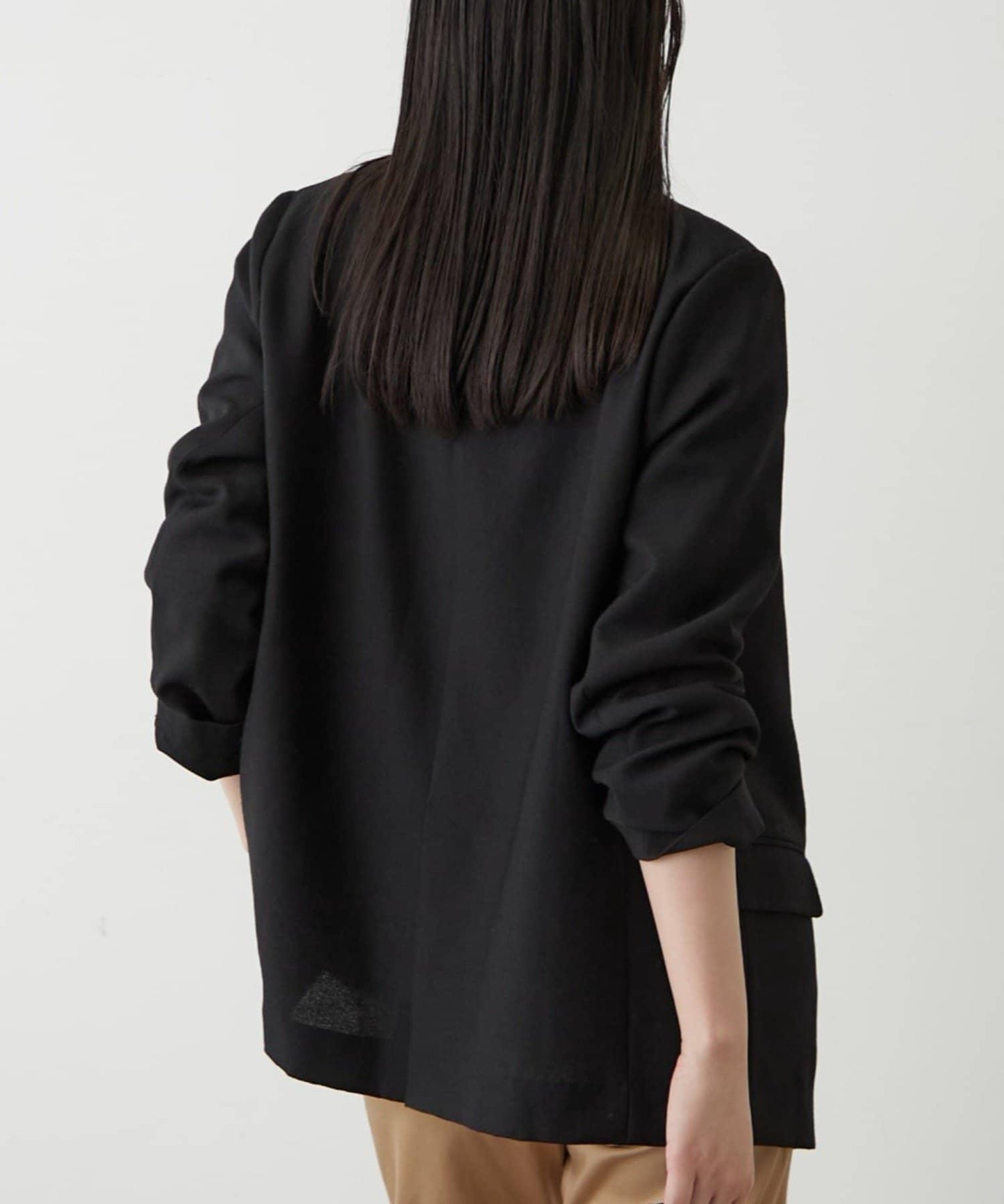 亞麻風合成面料夾克