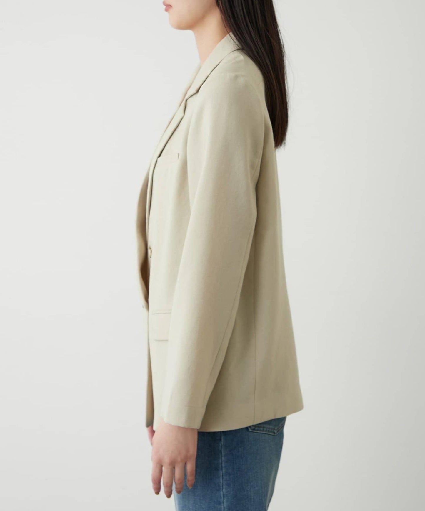 亞麻風合成面料夾克