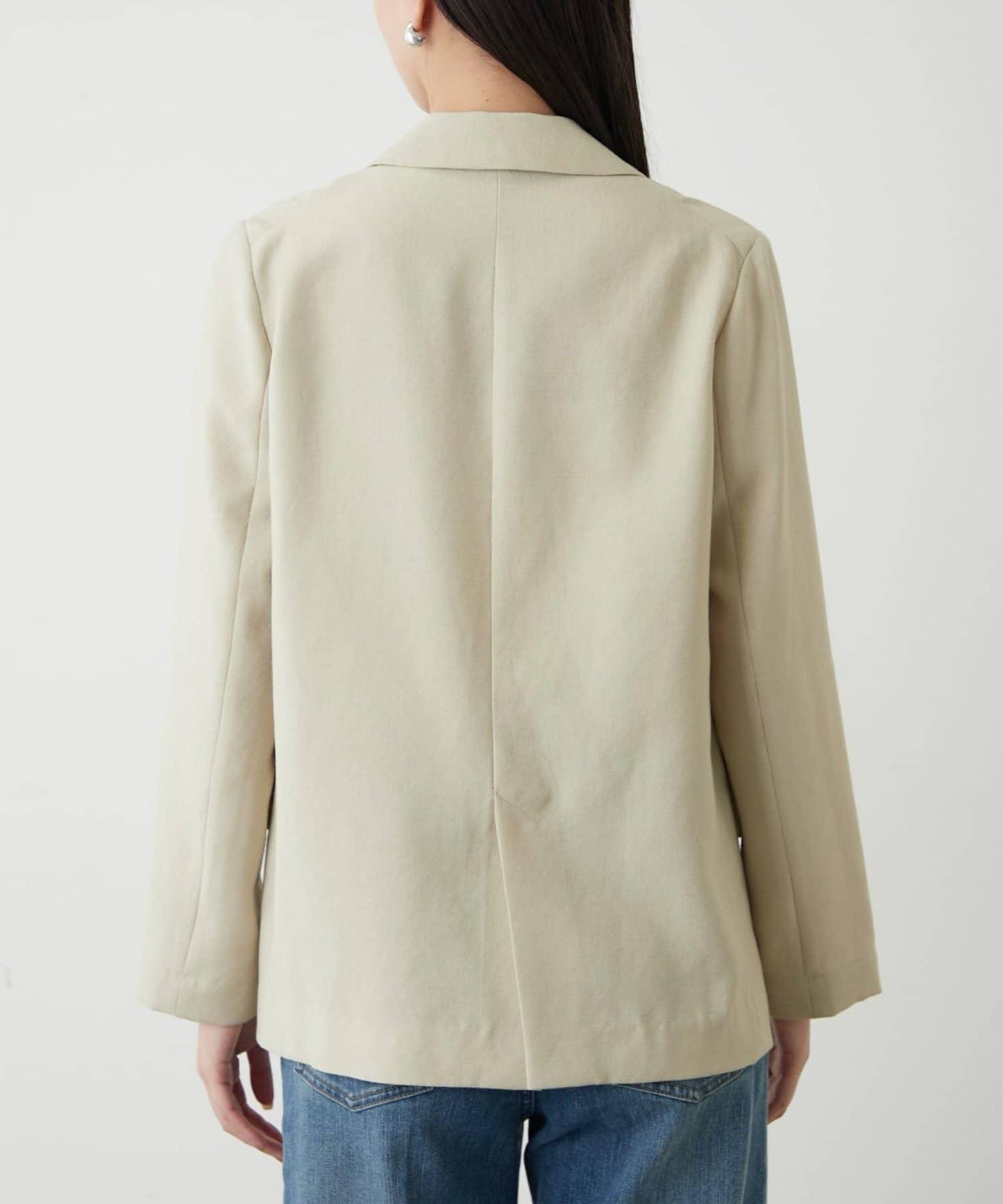 亞麻風合成面料夾克