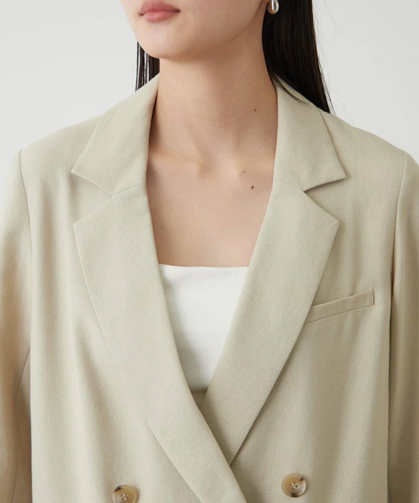 亞麻風合成面料夾克