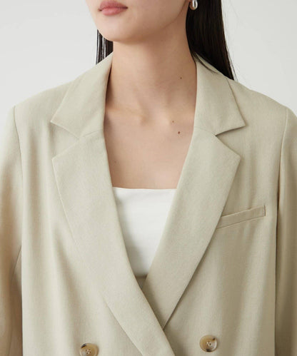 亞麻風合成面料夾克