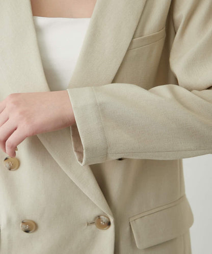 亞麻風合成面料夾克