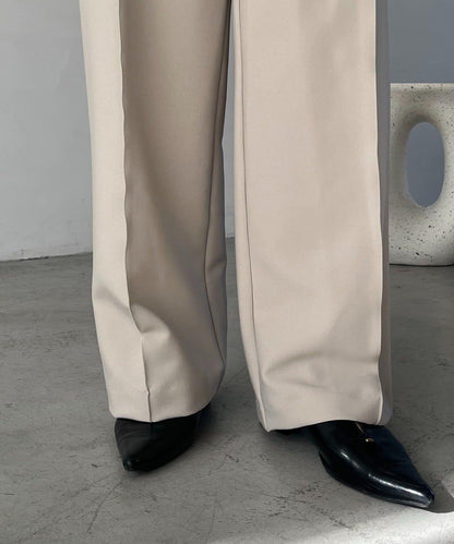 小個子尺碼 弧形褶皺繫帶 褲子