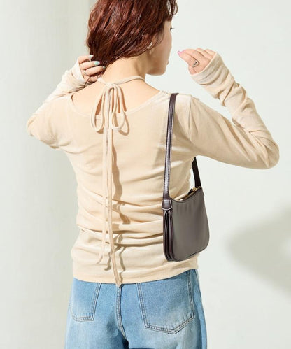 シアーフロッキーホルターネックレイヤード風ロンTEE【限定展開】