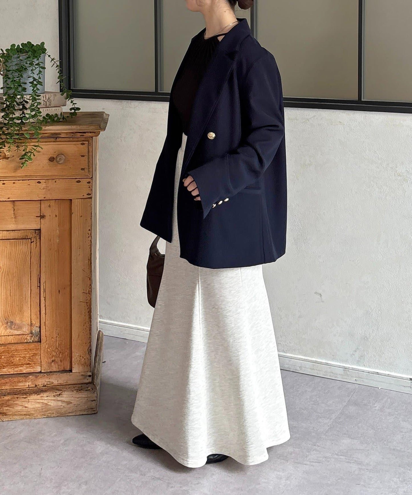 變形掛脖羅紋套頭上衣