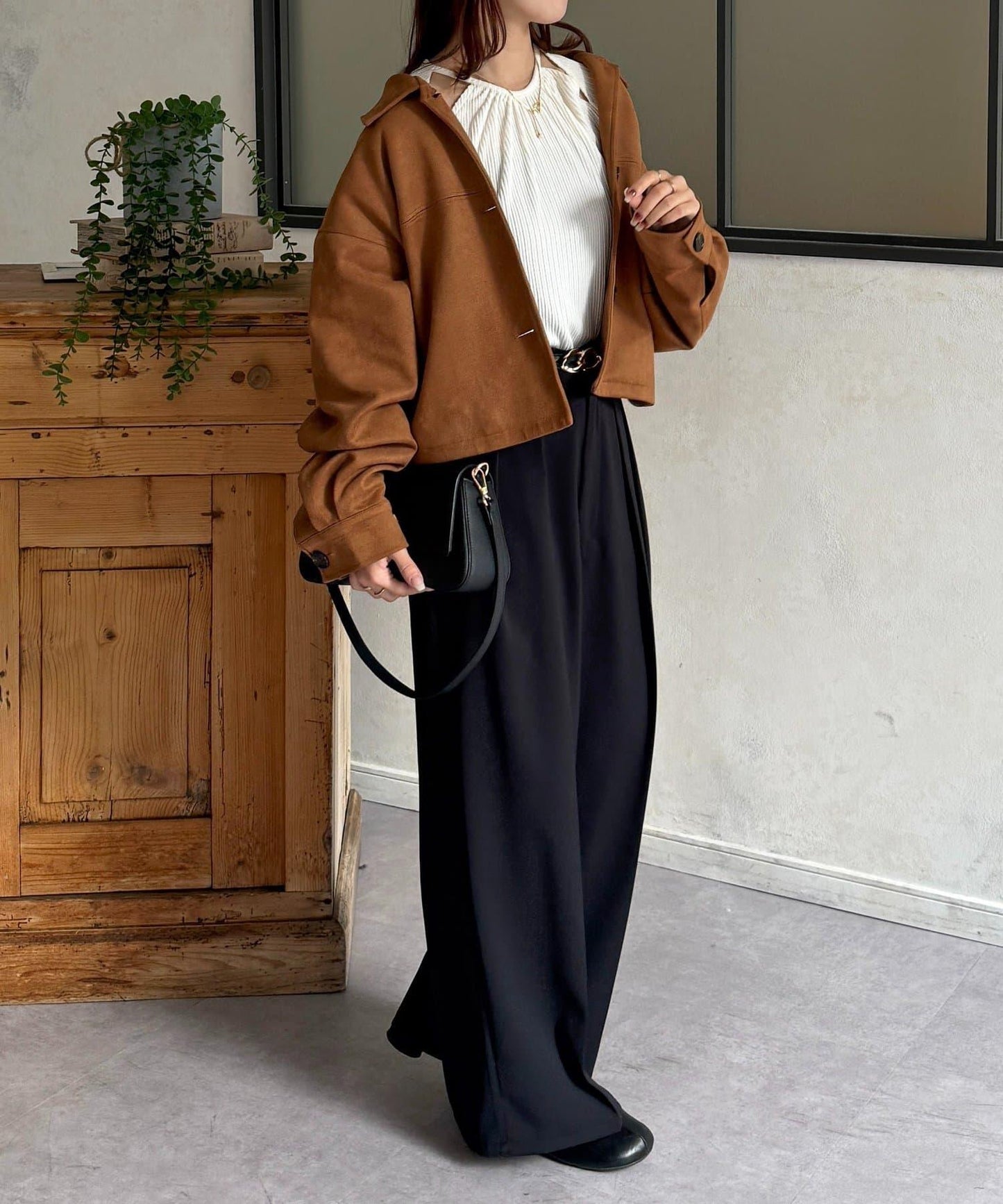 變形掛脖羅紋套頭上衣