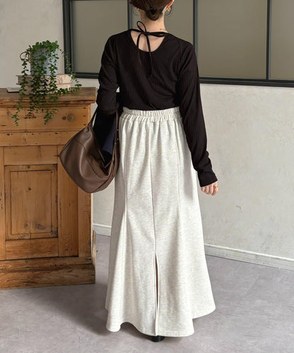 變形掛脖羅紋套頭上衣