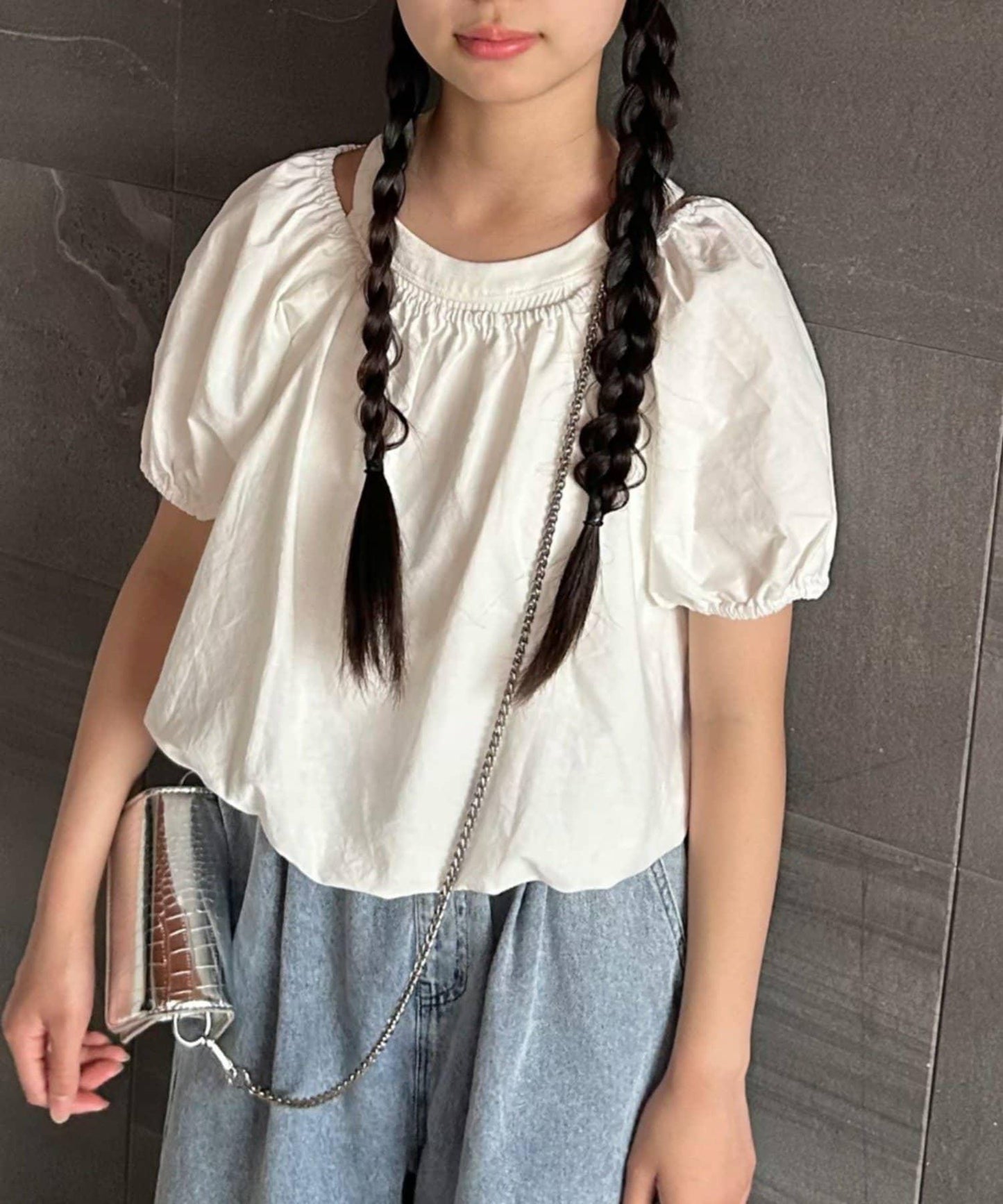 CIAOPANIC TYPY KIDS 泡泡袖短款襯衫