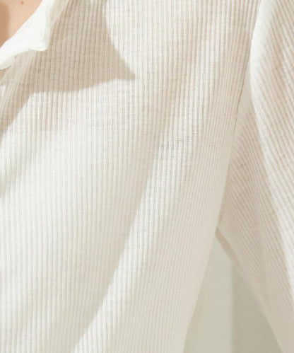 配色シアーリブボタンカーディガン【限定展開】