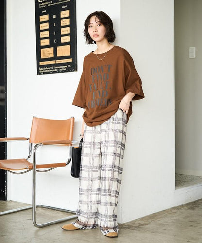 レースプリント柄イージーパンツ(セットアップ対応)【限定展開】