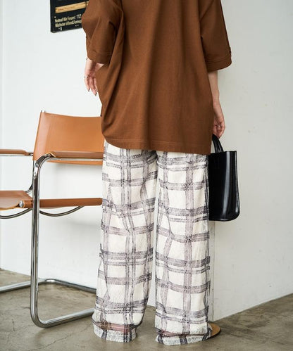 レースプリント柄イージーパンツ(セットアップ対応)【限定展開】