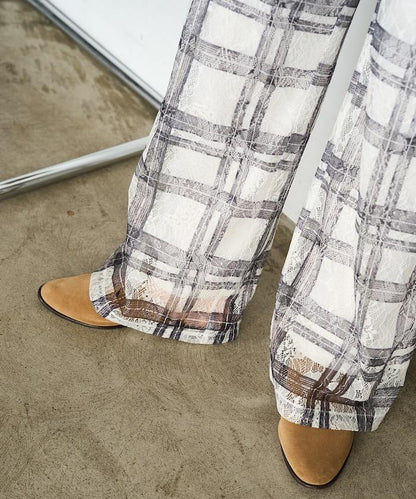 レースプリント柄イージーパンツ(セットアップ対応)【限定展開】