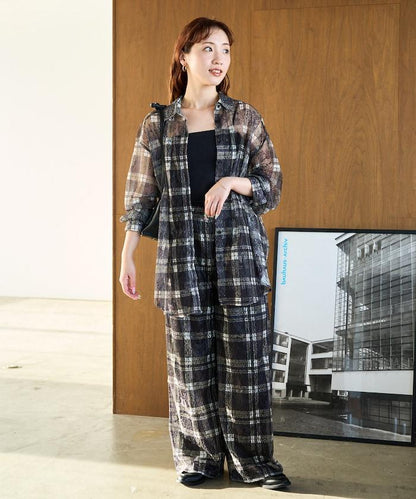 レースプリント柄イージーパンツ(セットアップ対応)【限定展開】