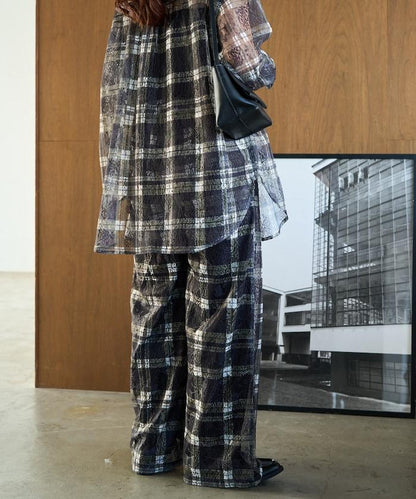 レースプリント柄イージーパンツ(セットアップ対応)【限定展開】