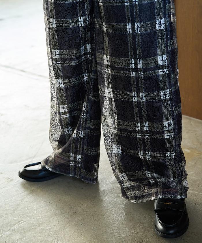 レースプリント柄イージーパンツ(セットアップ対応)【限定展開】