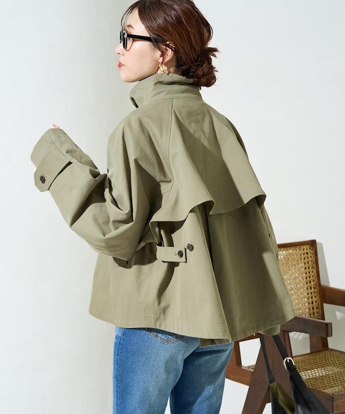 ショートフレアトレンチコート【限定展開】