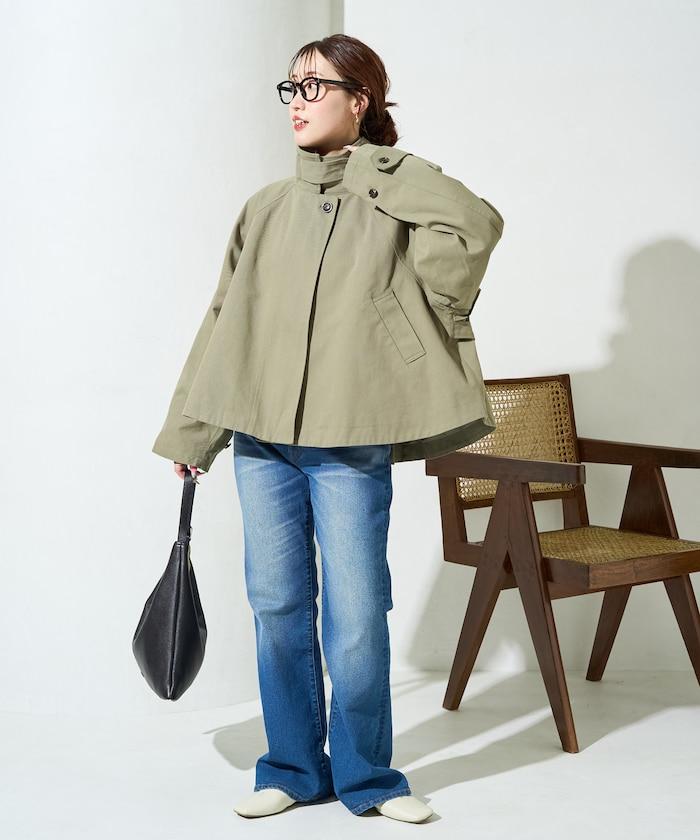 ショートフレアトレンチコート【限定展開】