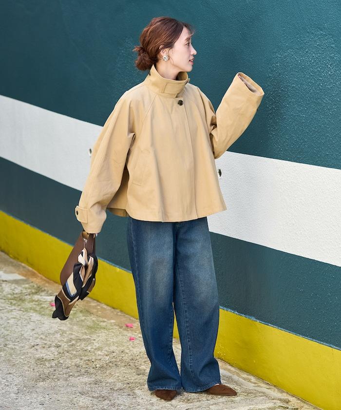 ショートフレアトレンチコート【限定展開】