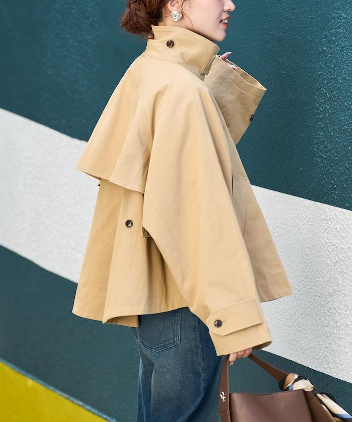 ショートフレアトレンチコート【限定展開】