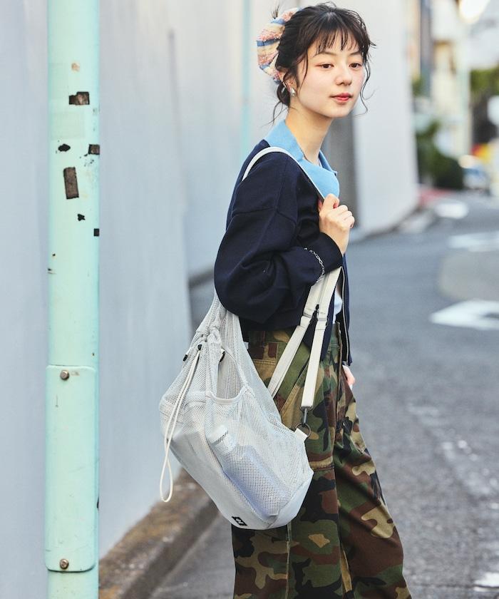 別注 マルチway ナイロンコード付き メッシュバッグ