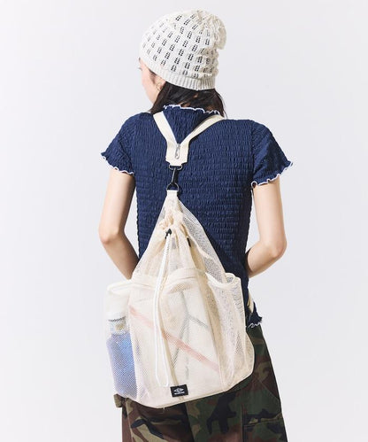 別注 マルチway ナイロンコード付き メッシュバッグ