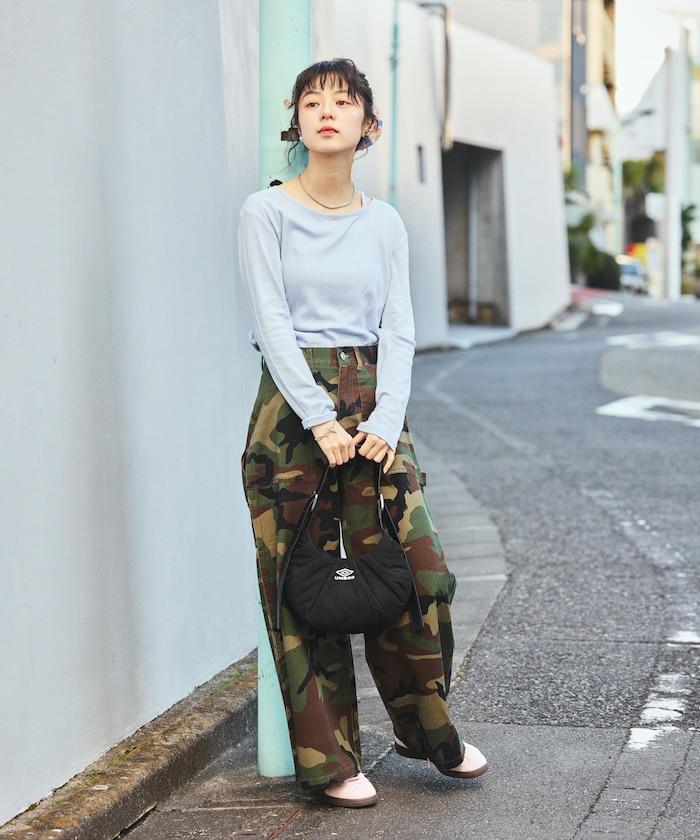 別注 サイドベルト ショルダー ギャザーバッグ