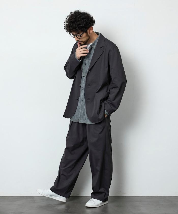 AIRDRY HIGH TECH YARN 高機能素材 イージー ワイド スラックスパンツ リラックスフィット