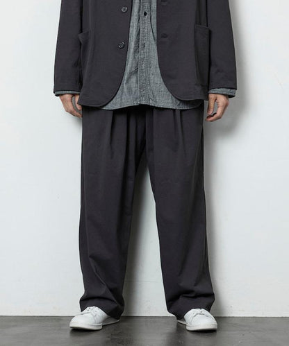 AIRDRY HIGH TECH YARN 高機能素材 イージー ワイド スラックスパンツ リラックスフィット