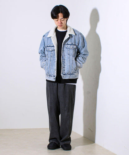 牛仔風暴騎士內襯羊羔絨牛仔夾克