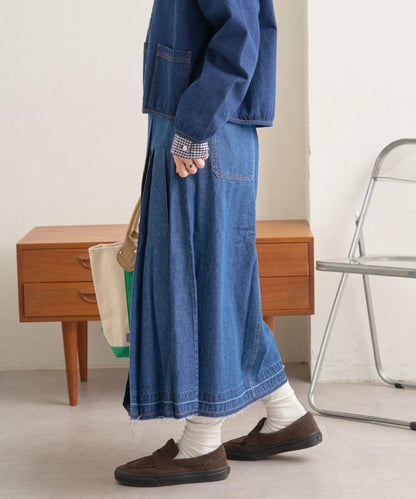 【GEVACO】牛仔百褶裙