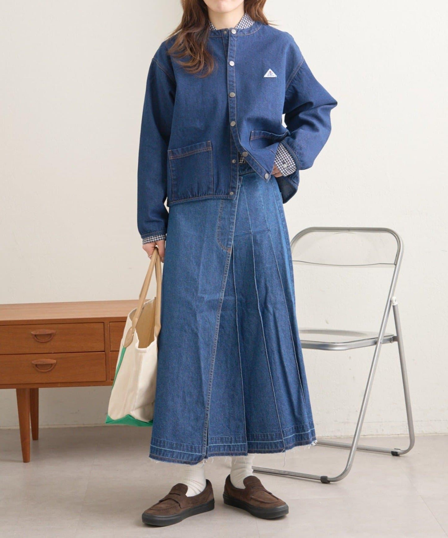 【GEVACO】牛仔百褶裙