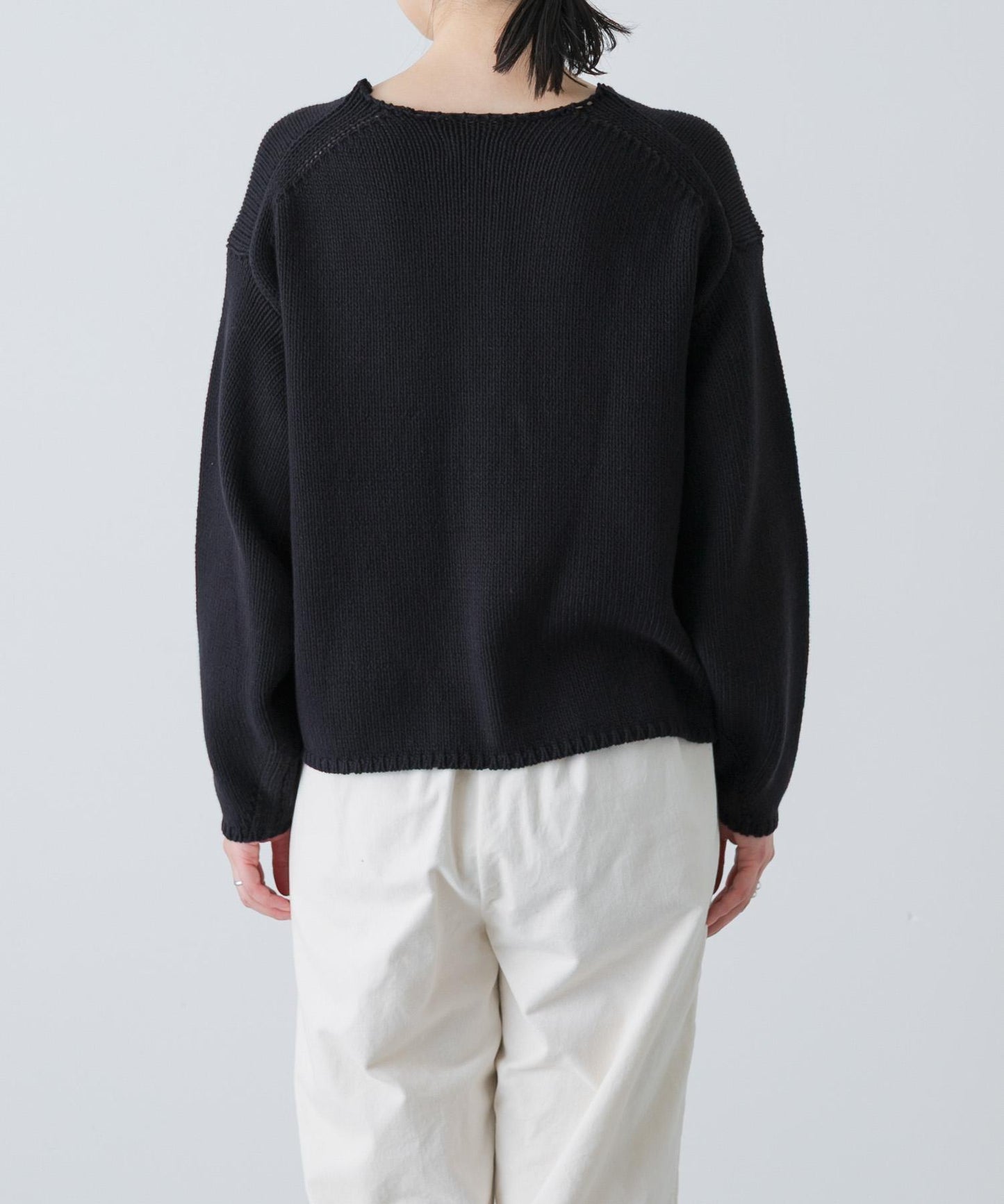 棉質低密度針織短款開衫