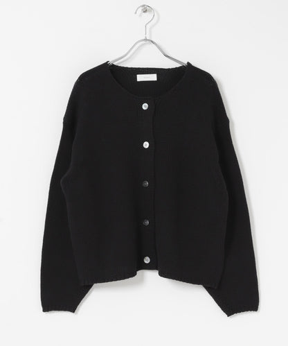 棉質低密度針織短款開衫