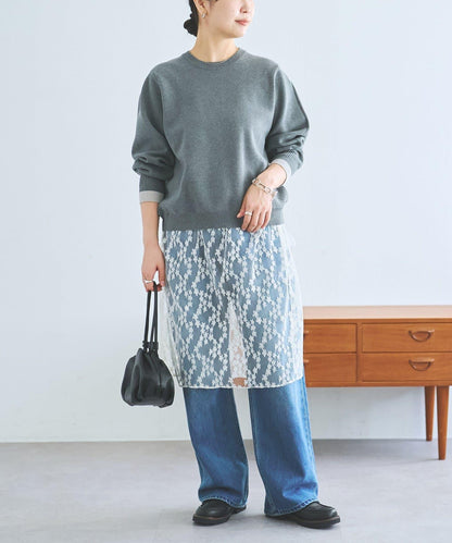 FRIPIER 蕾絲拼接針織上衣