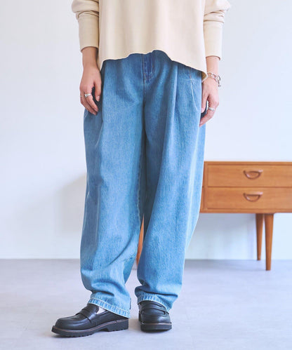 《FRIPIER》 抽褶口袋設計 牛仔褲